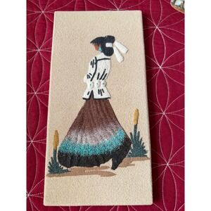 Lena Toledo Navajo Sand Painting Traditional Dress Native American Art Signed